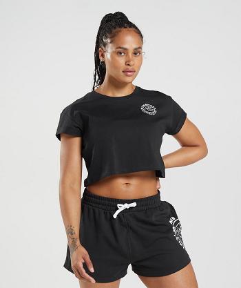 Corp Tops Gymshark Legacy Mujer Negras | CO 2461YXF